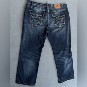 Mek mens bootcut jeans jodhpur sz 42x34 hand crafter thick stich